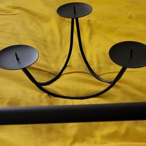 Source Unknown Black Candle Holder